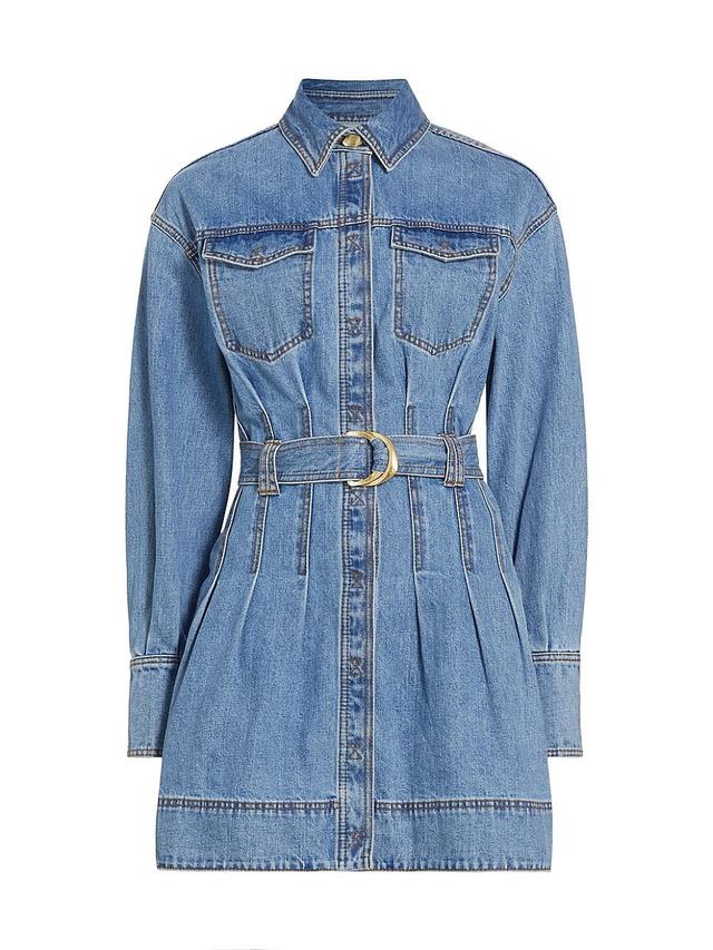 Womens Aradia Belted Denim Shirtdress Product Image