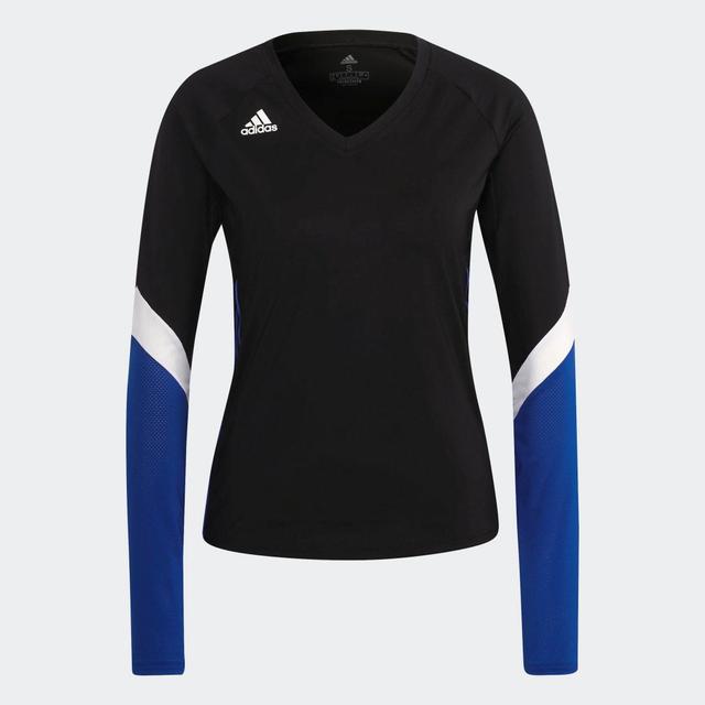 adidas Quickset Long Sleeve Multicolored Jersey Team Orange M Tall Womens Product Image