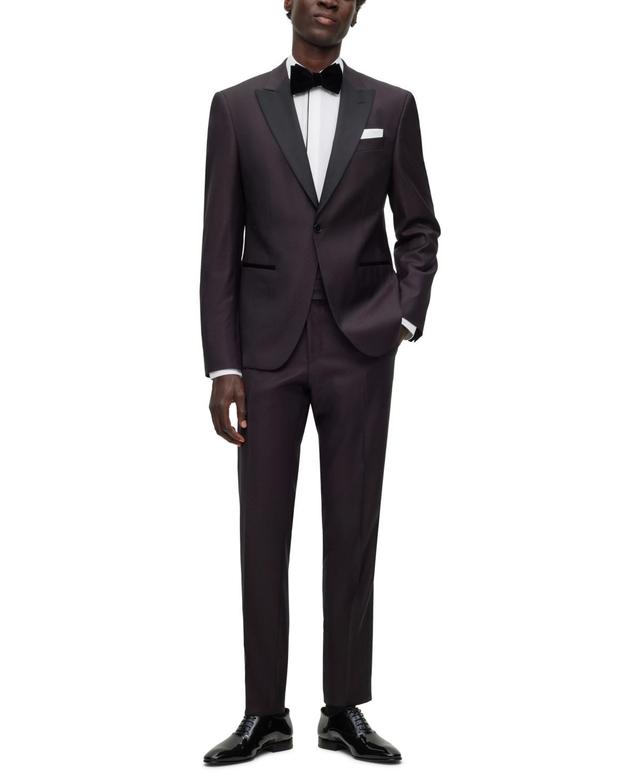 Boss by Hugo Boss Mens Micro-Patterned Slim-Fit Tuxedo Product Image