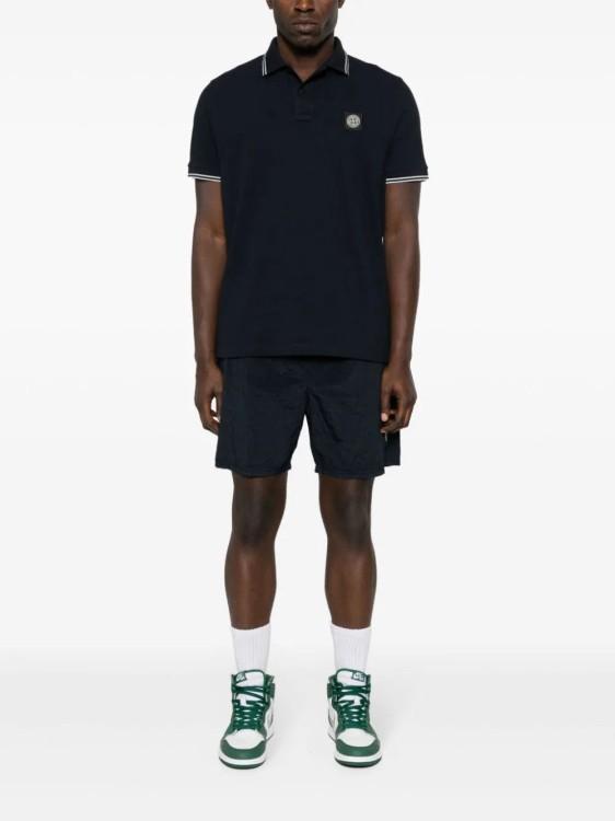 STONE ISLAND Logo Patch Short In Navy Blue Product Image