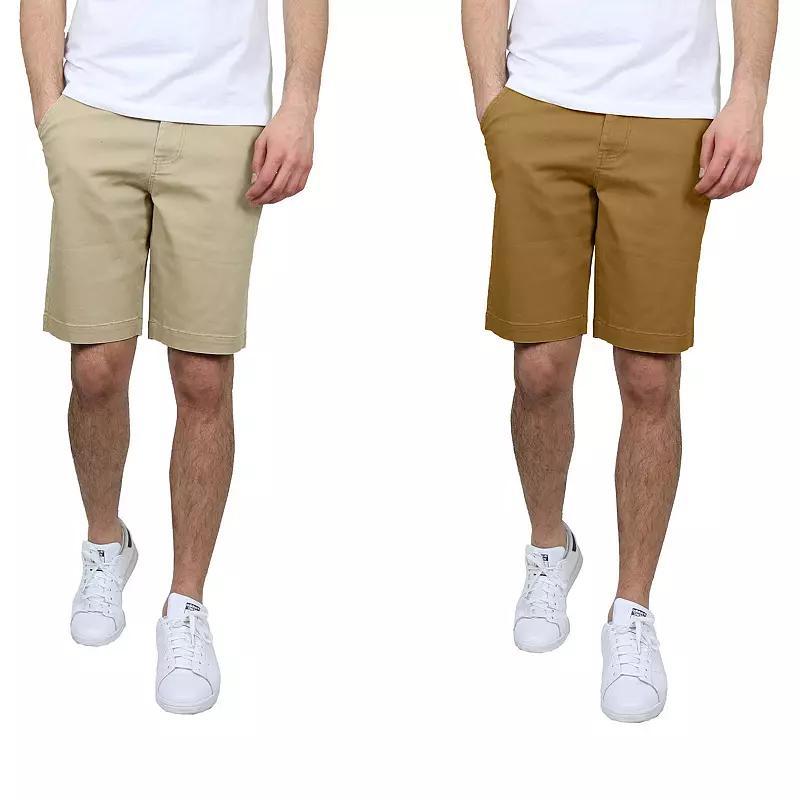 Mens Galaxy 2-Pack 10.5-in. 5-Pocket Flat-Front Slim-Fit Stretch Chino Shorts Green Timber Product Image