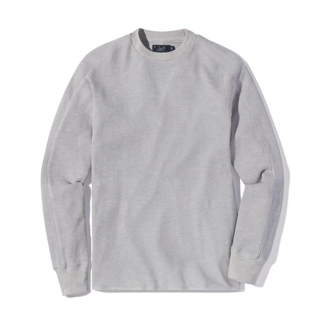 New Spencer Waffle Crew - Glacier Gray Product Image