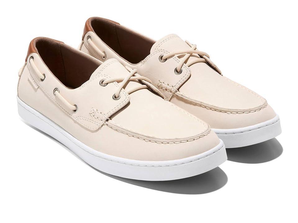 Cole Haan Nantucket Boat Shoe (Whitecap Grey Nubuck/Optic White) Men's Lace-up Boots Product Image