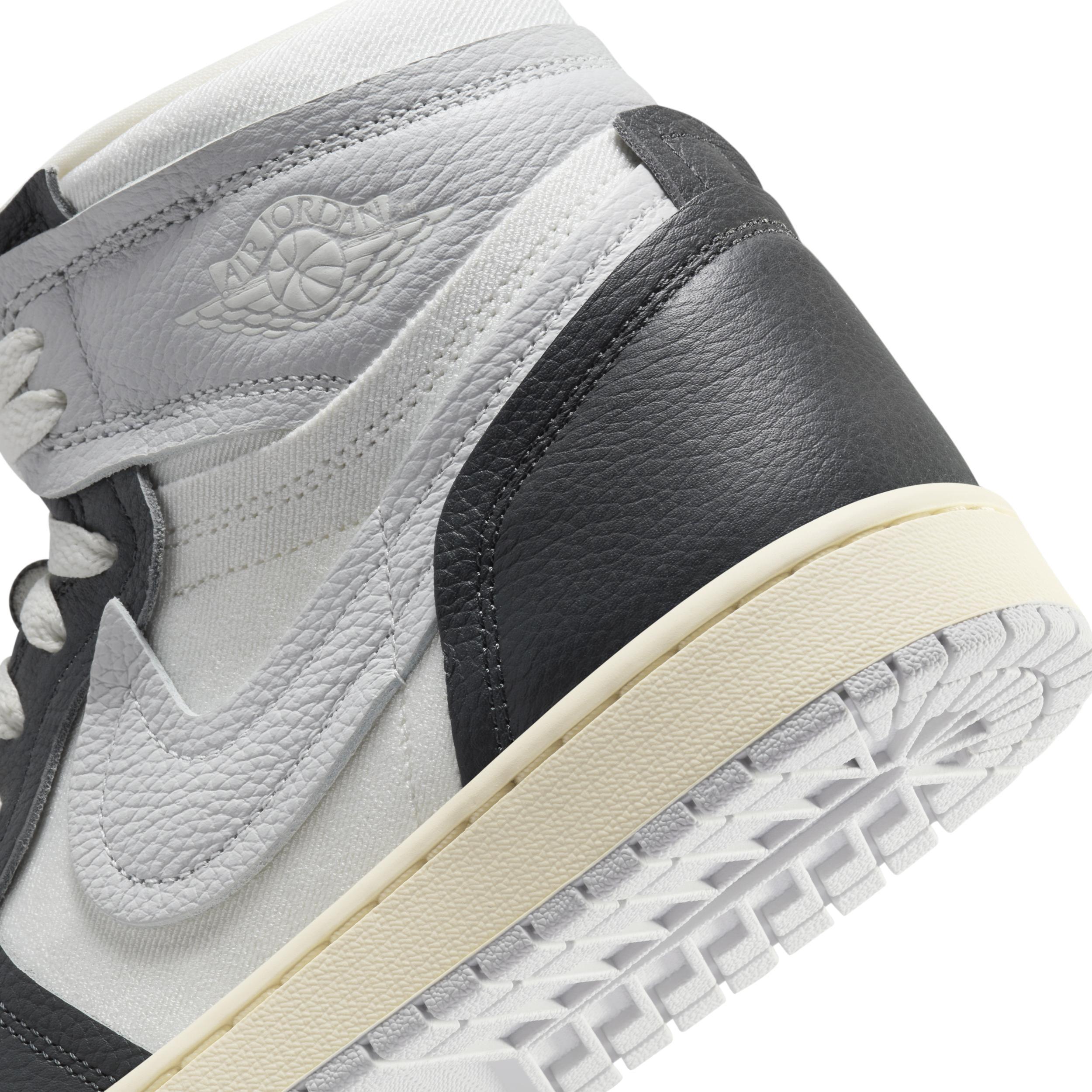 Jordan Womens Jordan Air Jordan 1 MM High - Womens Shoes Black/Grey Product Image