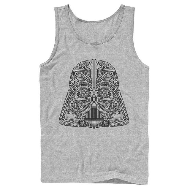 Mens Star Wars Darth Vader Sugar Skull Tank Top Athletic Grey Product Image