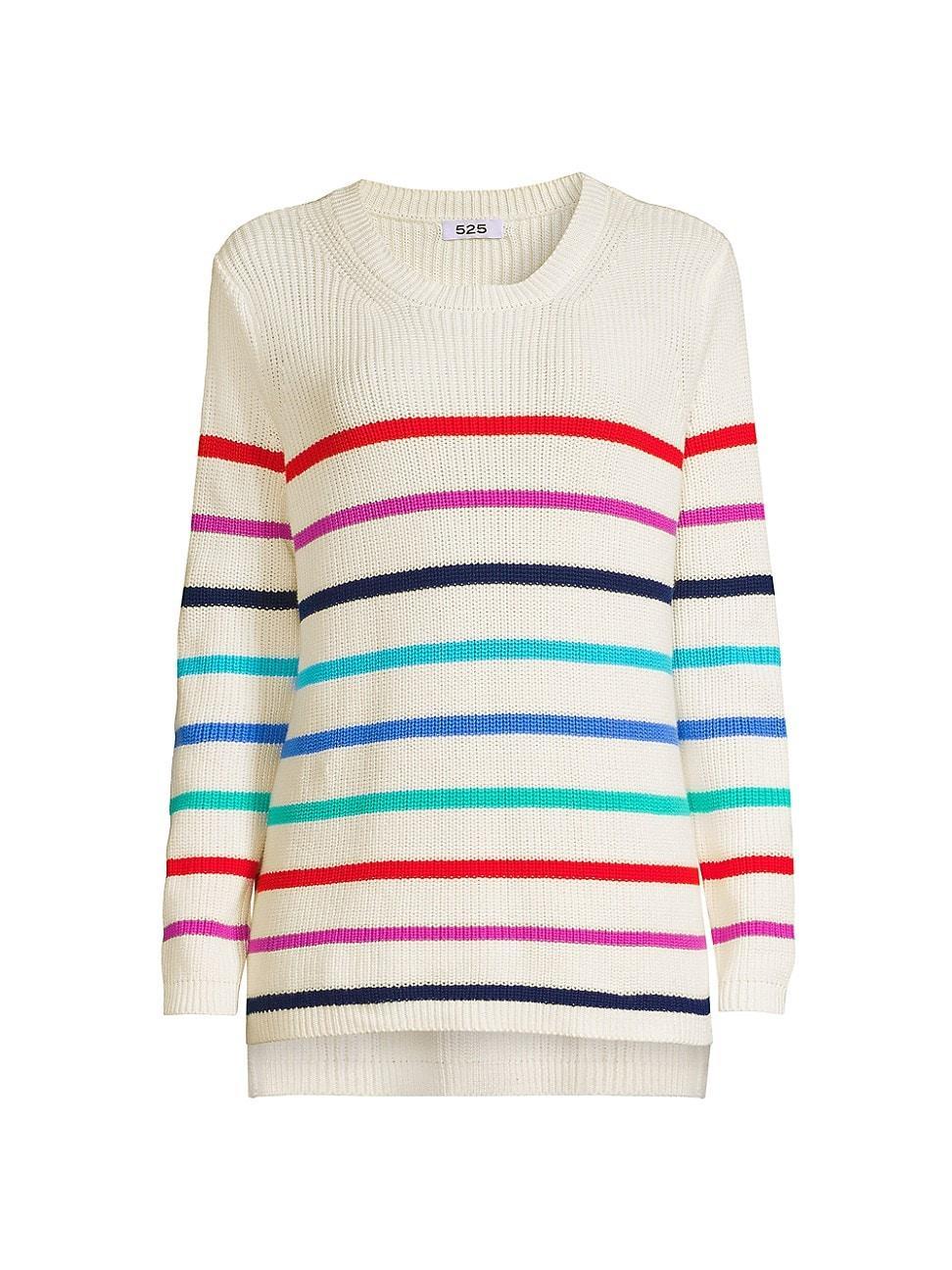 Womens Emma Stripe Cotton Knit Sweater Product Image