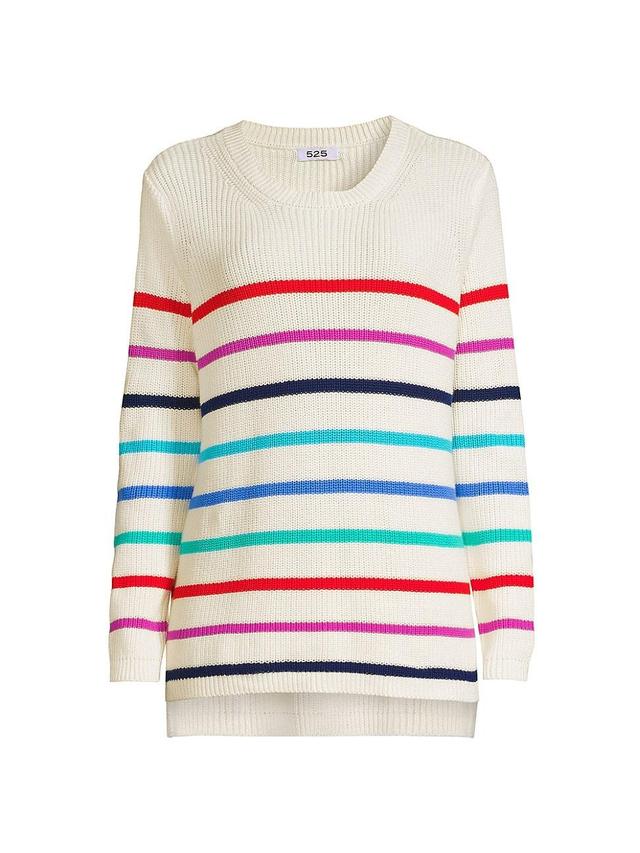 Womens Emma Stripe Cotton Knit Sweater Product Image