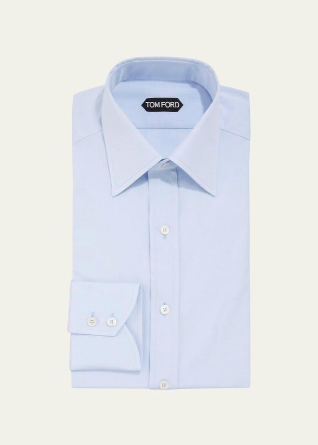 Mens Solid Poplin Dress Shirt Product Image