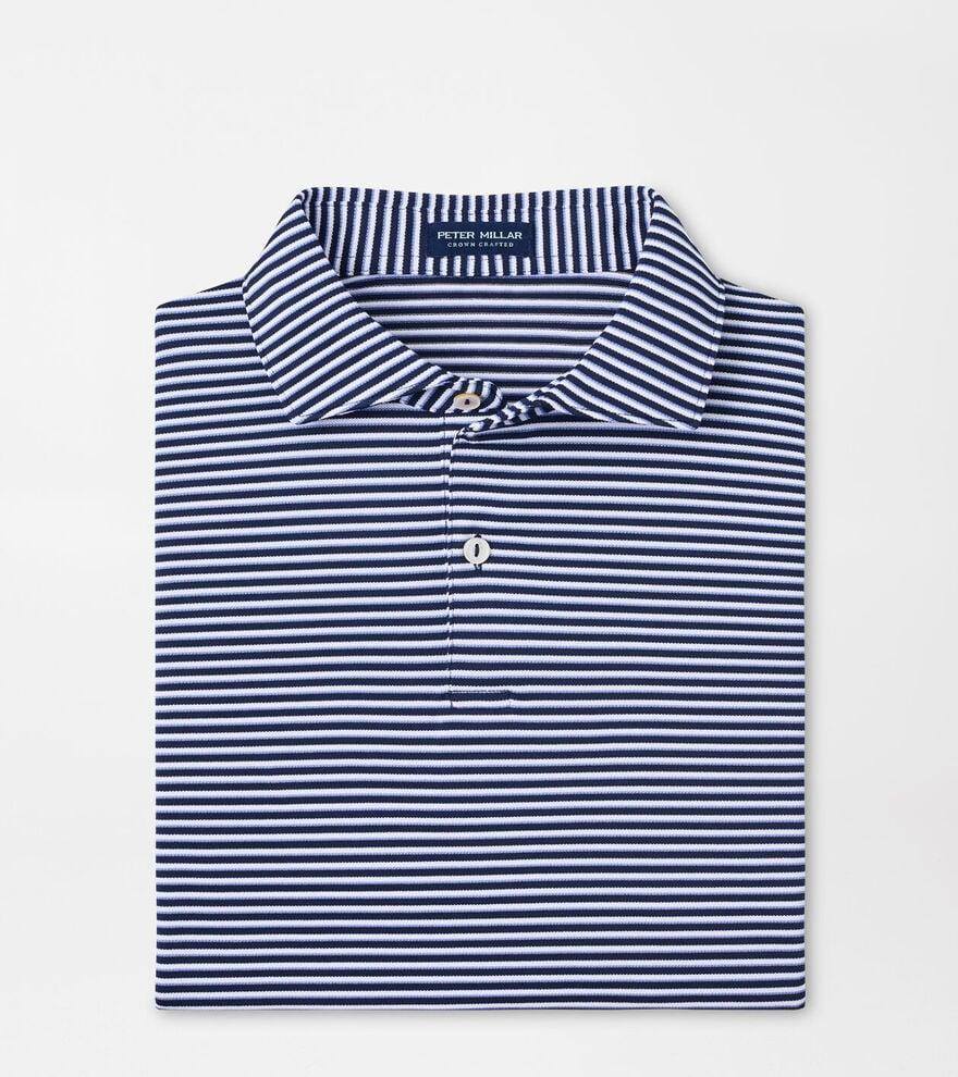 Peter Millar Mens Tempo Performance Mesh Polo | Color: Navy | Size: S Product Image