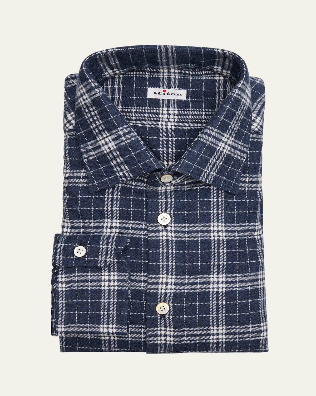 Mens Plaid Flannel Sport Shirt Product Image