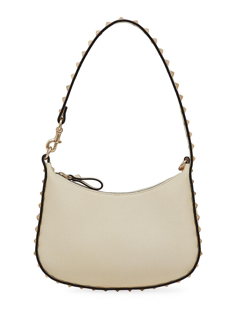 Womens Mini Rockstud Hobo Bag In Grainy Calfskin Product Image