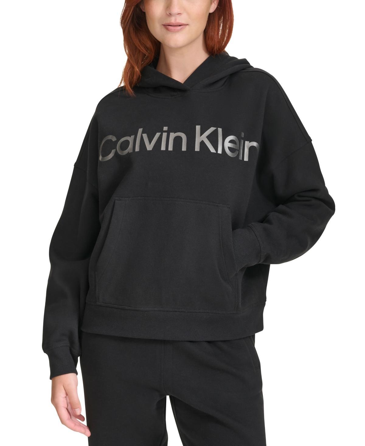 Calvin Klein Performance Womens Fleece Logo Hoodie Product Image