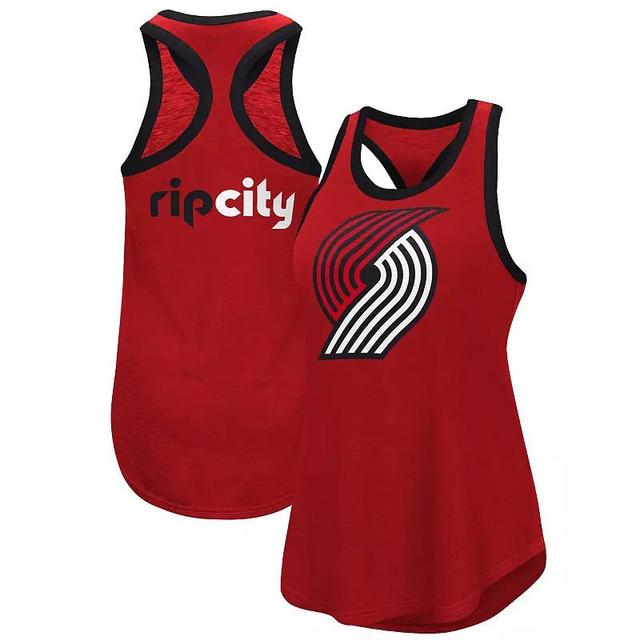 Womens G-III 4Her by Carl Banks Portland Trail Blazers Showdown Scoop-Neck Racerback Tank Top Product Image