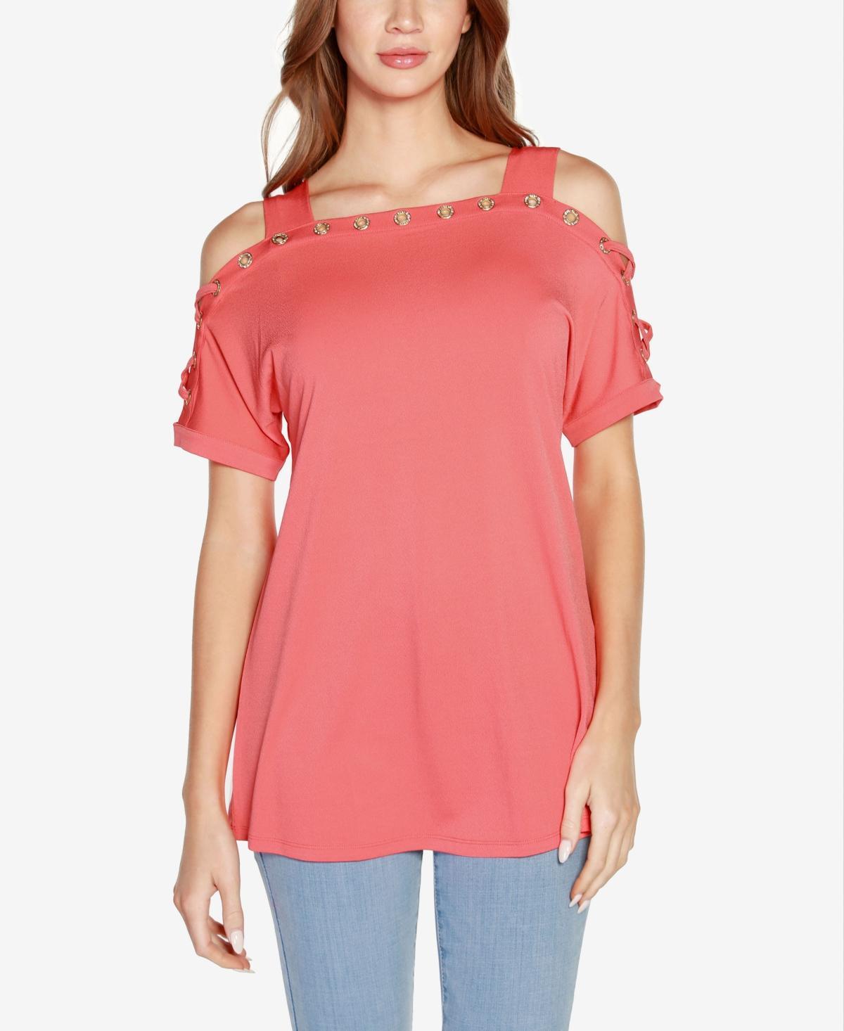 Belldini Womens Cold-Shoulder Top Product Image