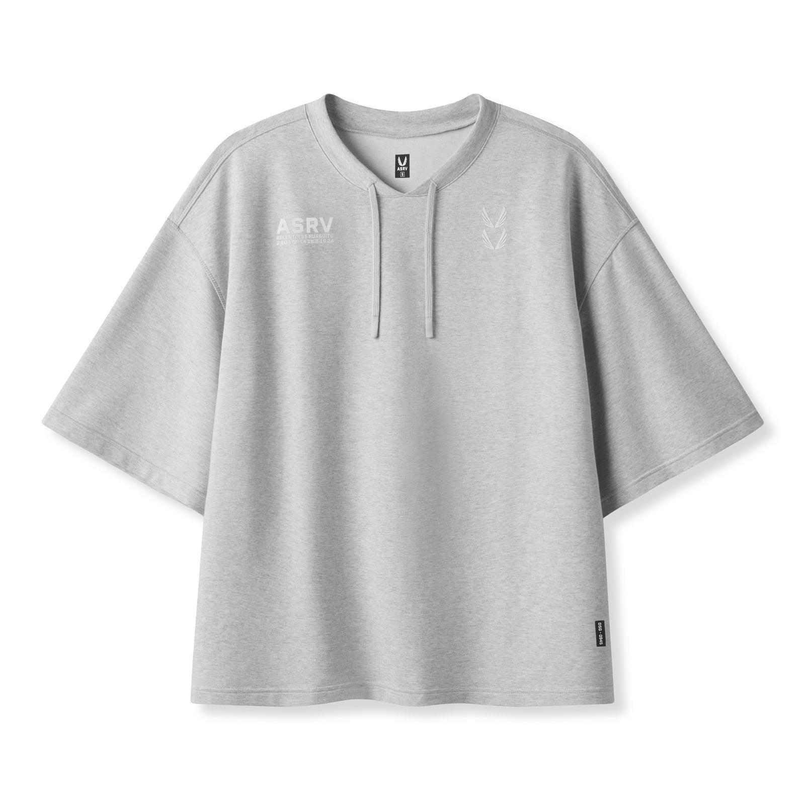 0945. Micro-Terry Warm-Up Tee - Heather Grey Product Image