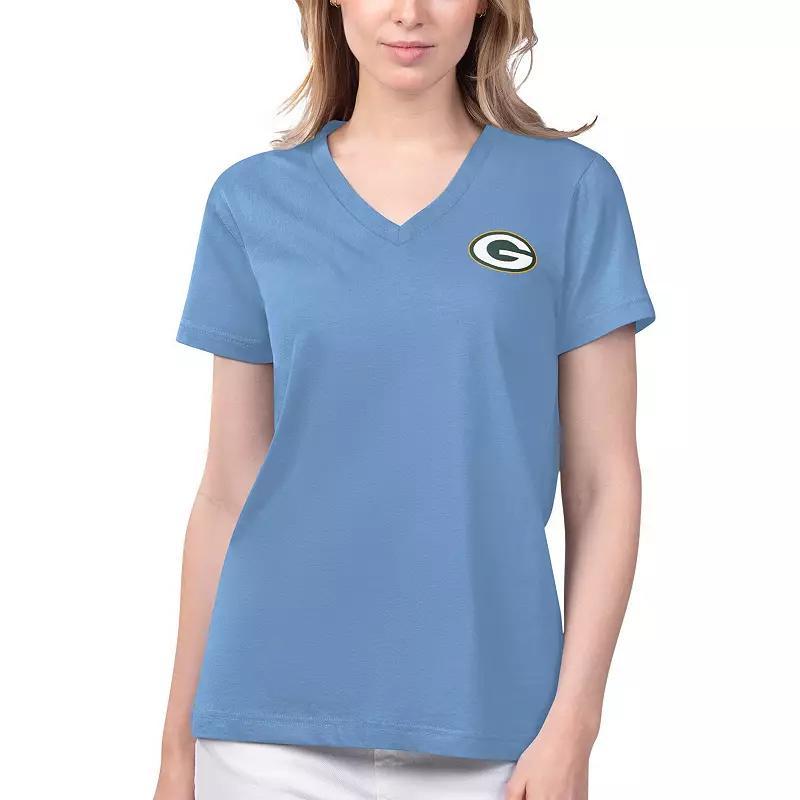 Womens Margaritaville Green Bay Packers Game Time V-Neck T-Shirt Product Image