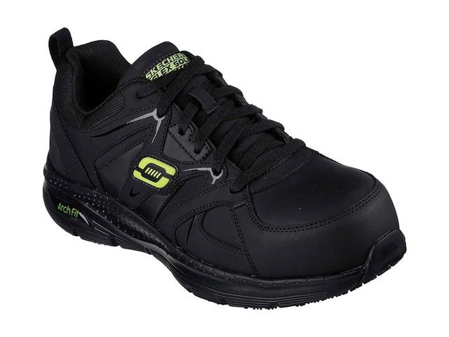 SKECHERS Work Arch Fit SR - Sellian Alloy Toe Lime) Men's Shoes Product Image