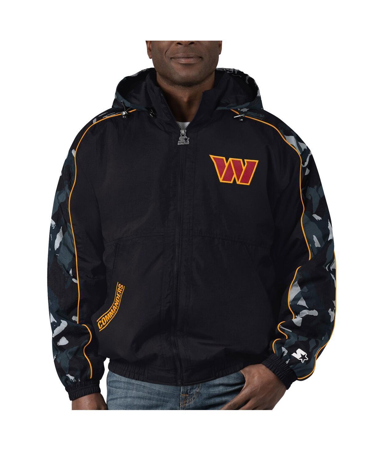 Mens Starter Black Washington Commanders Thursday Night Gridiron Full-Zip Hoodie Product Image