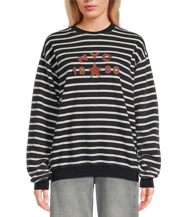 BDG Urban Outfitters Long Sleeve NYC Striped Sweater Product Image