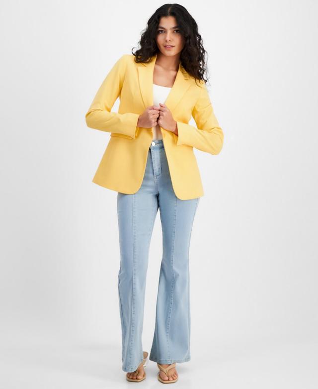 Bar Iii Womens Notched-Collar Single-Button Jacket, Created for Macys Product Image