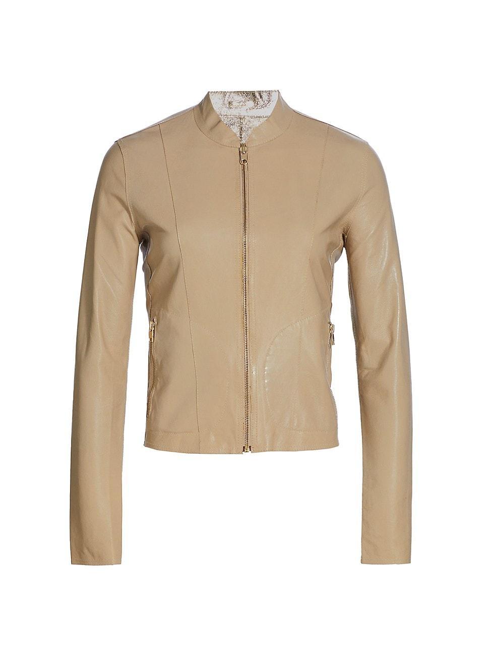Womens Chapin Reversible Leather Jacket Product Image