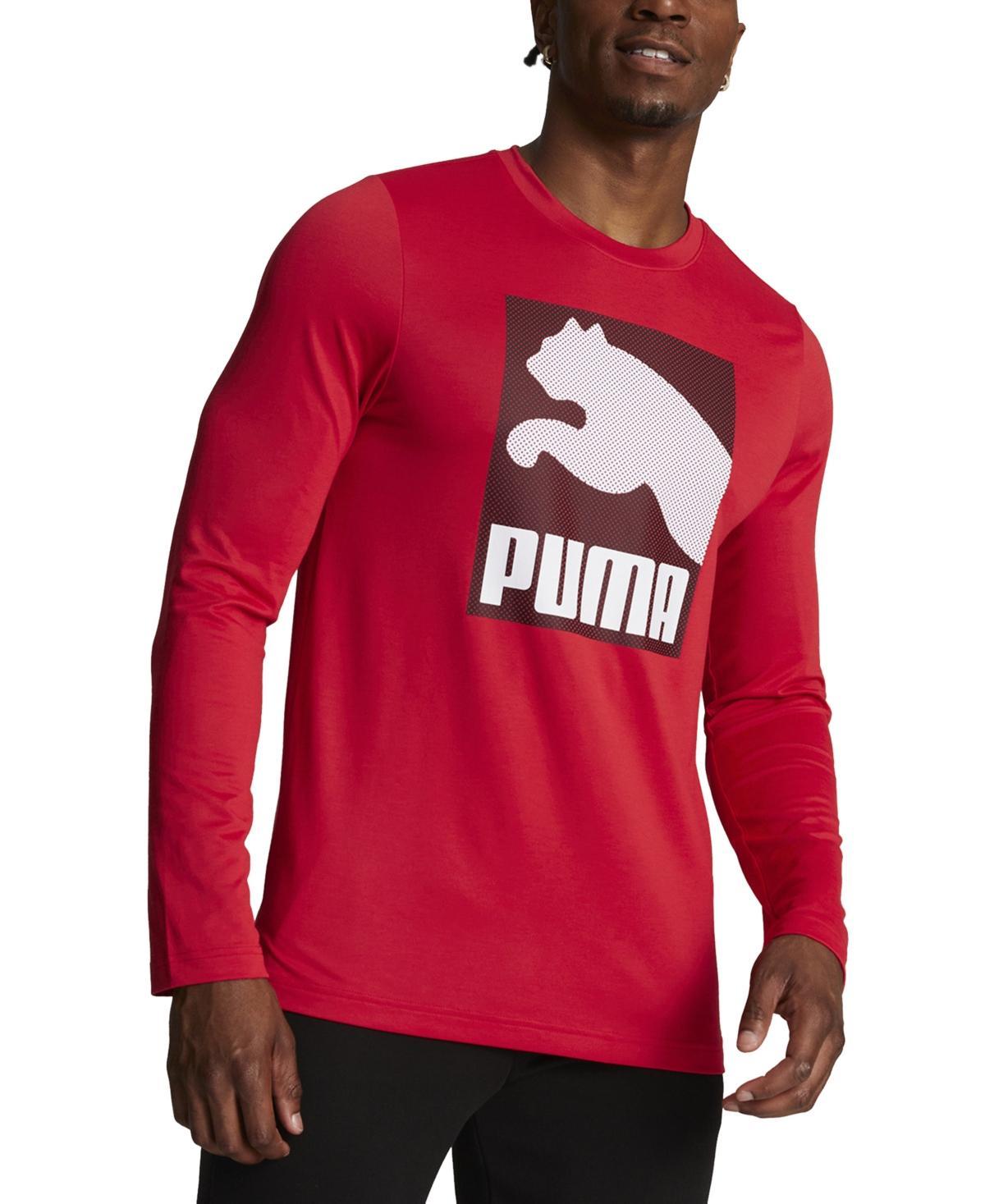 Puma Mens All In Regular-Fit Logo Graphic Long-Sleeve T-Shirt Product Image