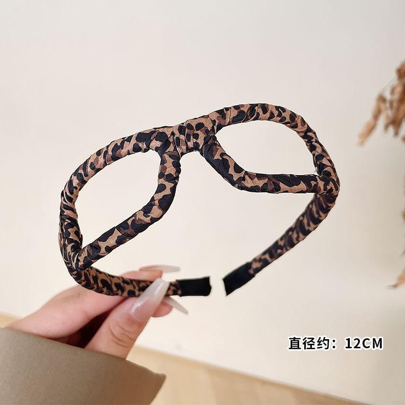 Leopard Print Hollow Headband Product Image