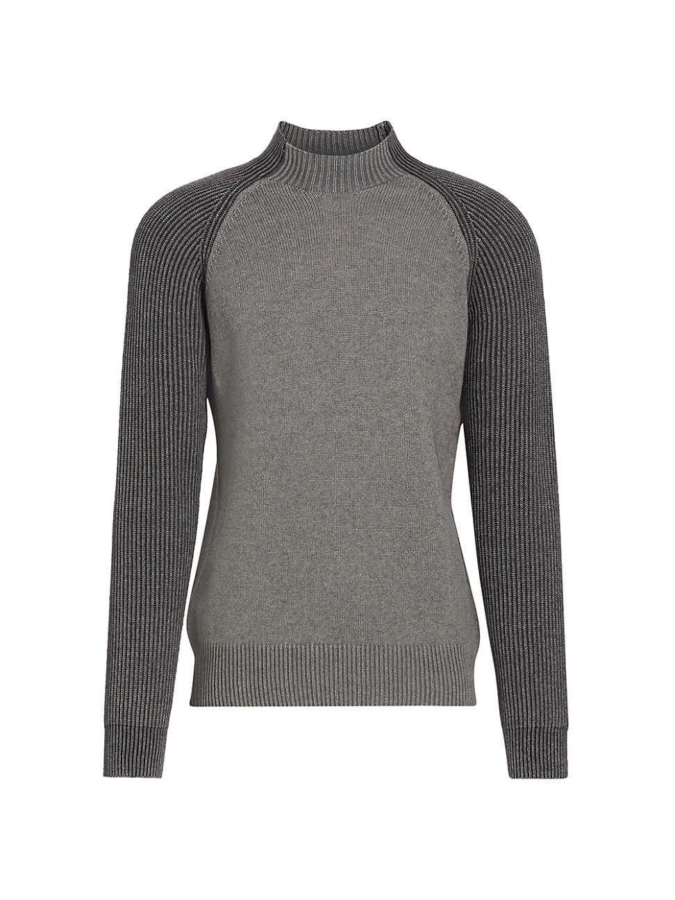 Mens COLLECTION Ribbed Cotton & Wool-Blend Sweater Product Image