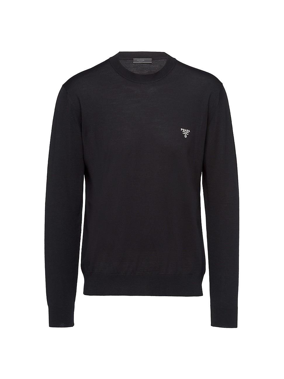 Mens Superfine Wool Crew-Neck Sweater Product Image