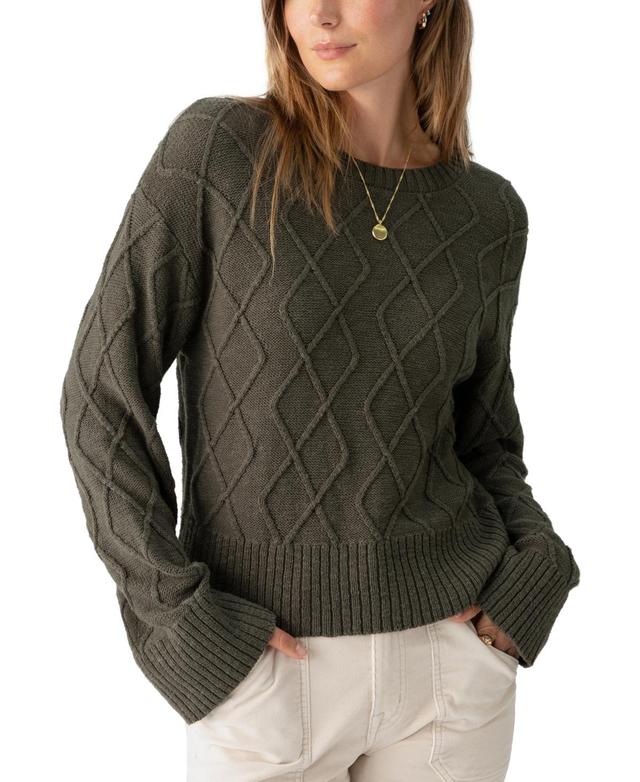 Sanctuary Womens Coastal Cable Crewneck Sweater Product Image