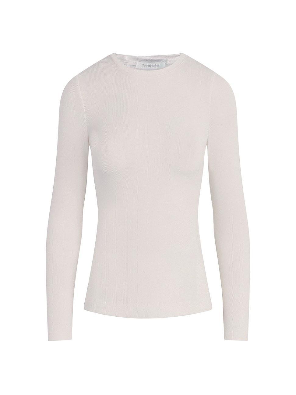 Womens Rib-Knit Long-Sleeve Top product image