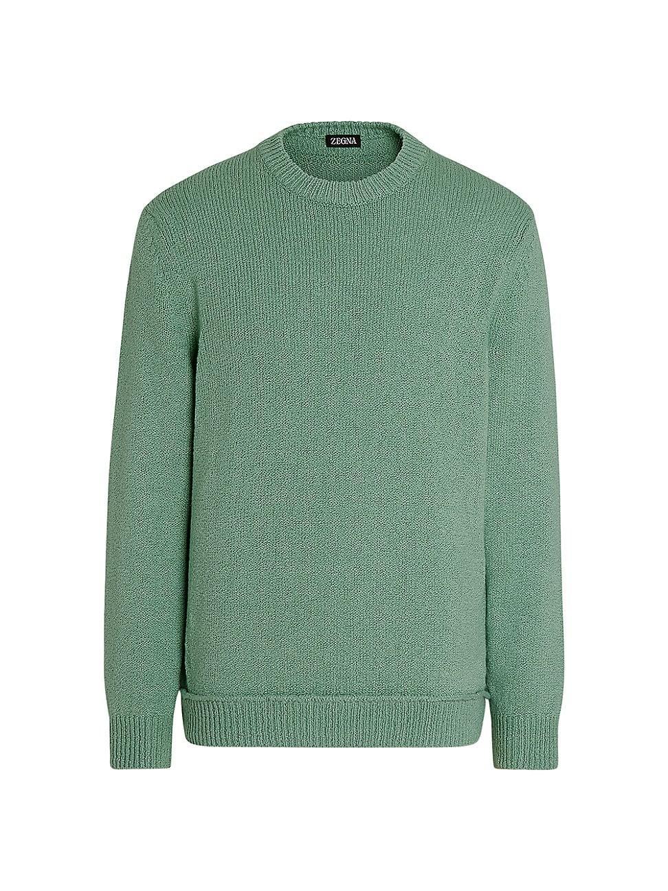 Mens Cotton and Silk Crewneck Product Image