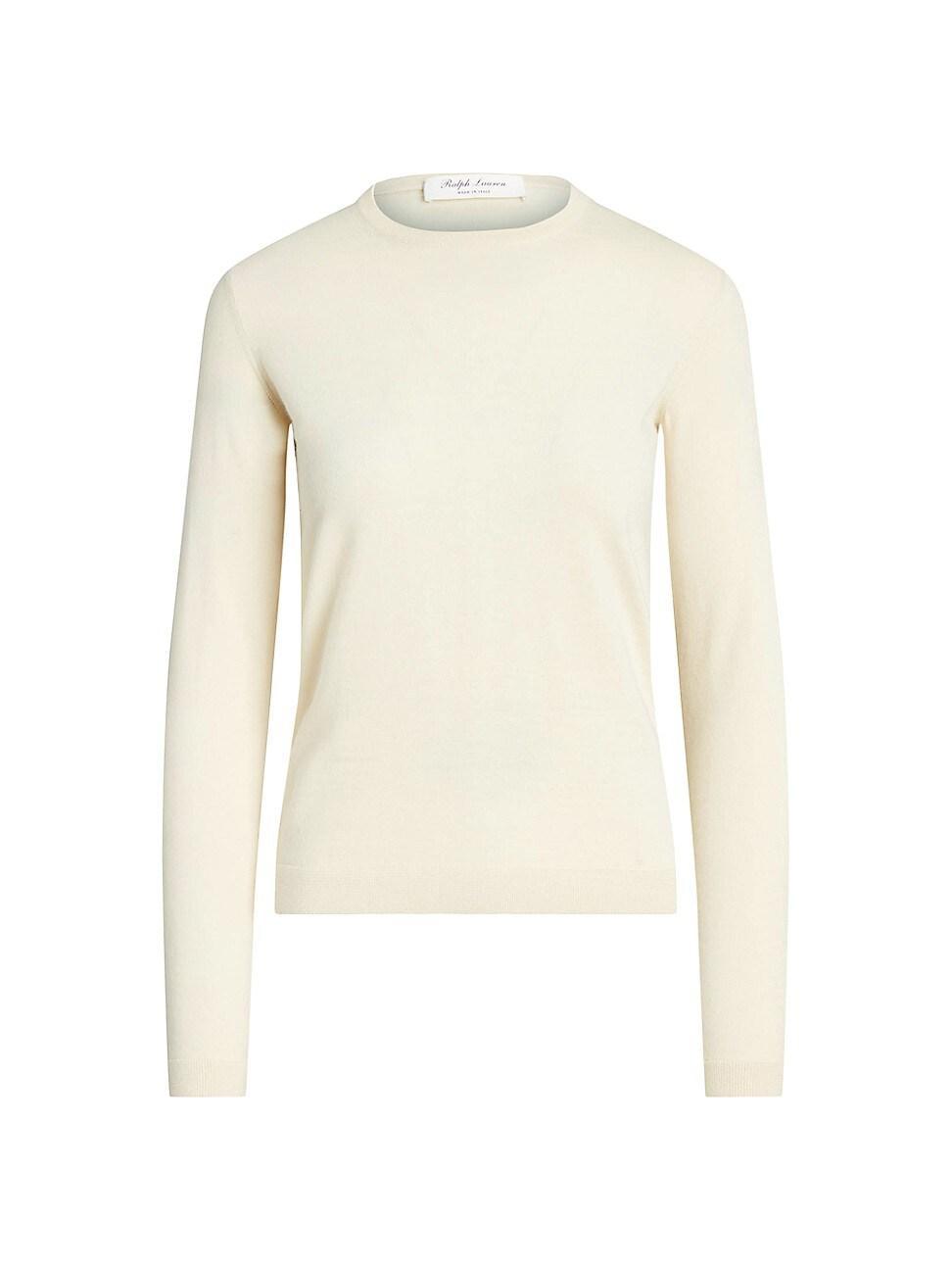 Womens Cashmere Crewneck Sweater Product Image