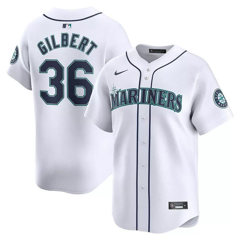 Mens Nike Logan Gilbert Seattle Mariners Home Limited Player Jersey Product Image