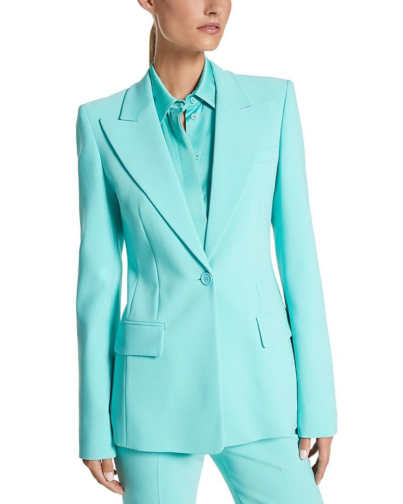 Michael Kors Collection Georgina One-Button Virgin Wool Blend Blazer Product Image