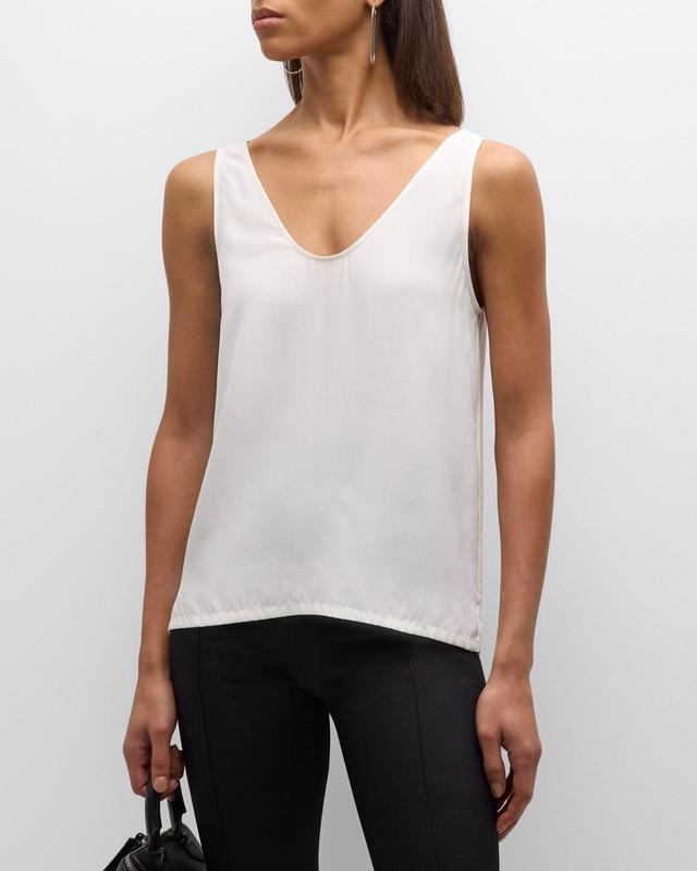 V-Neck Silk Charmeuse Cami Product Image