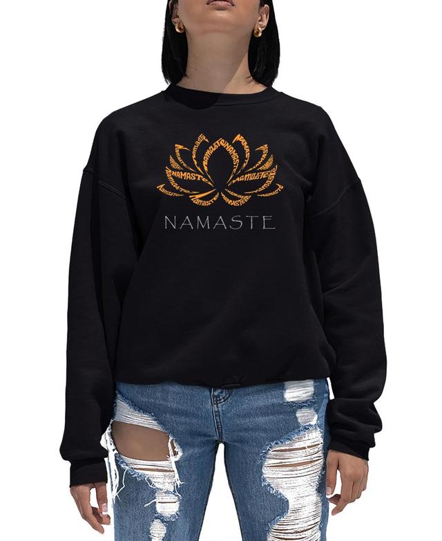 Womens Word Art Crewneck Namaste Sweatshirt Product Image