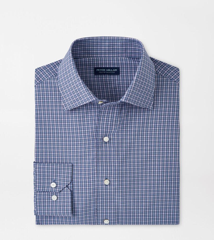 Peter Millar Mens Wicklow Performance Poplin Sport Shirt | Color: Brook Blue | Size: M Product Image