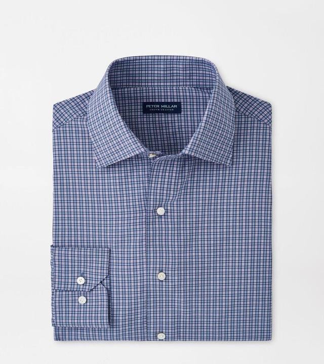 Peter Millar Mens Wicklow Performance Poplin Sport Shirt | Color: Brook Blue | Size: M Product Image