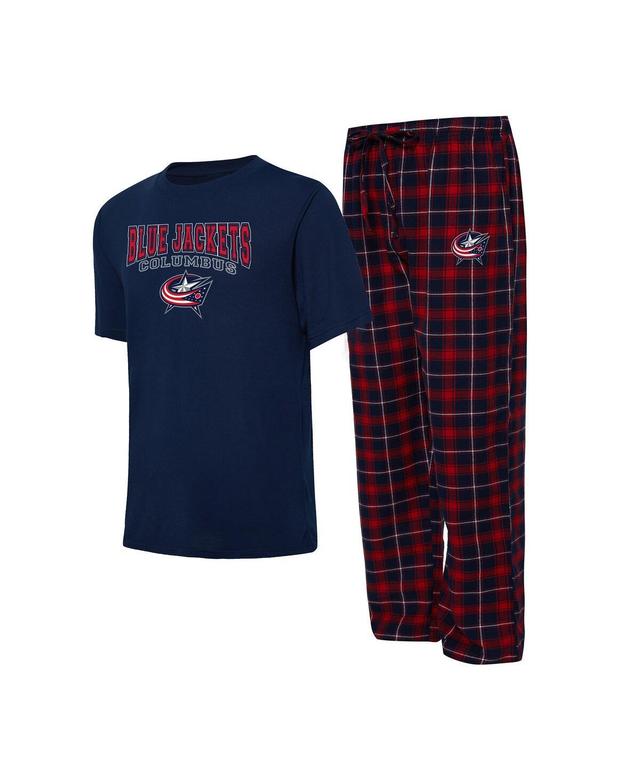 Mens Concepts Sport Navy Columbus Blue Jackets Arctic T-shirt and Pajama Pants Sleep Set - Navy Product Image