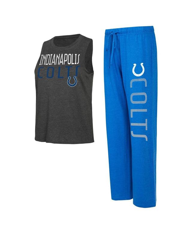 Womens Concepts Sport Royal Distressed Indianapolis Colts Muscle Tank Top and Pants Lounge Set - Royal Product Image