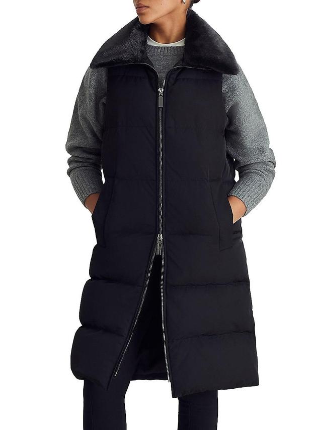 Womens Miles Faux Fur-Trimmed Puffer Vest Product Image