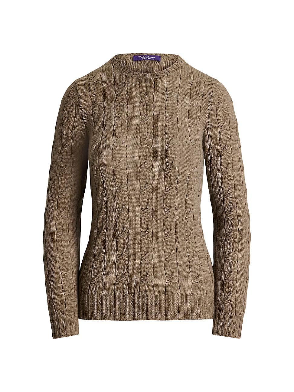 Womens Classic Cable-Knit Cashmere Sweater Product Image