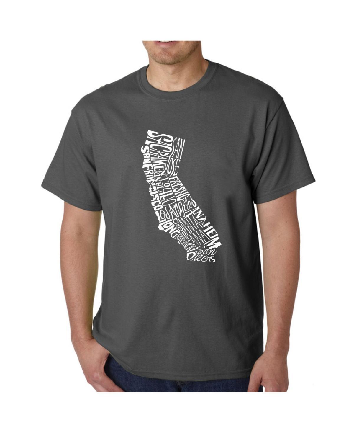 La Pop Art Mens Word Art T-Shirt - California State Product Image