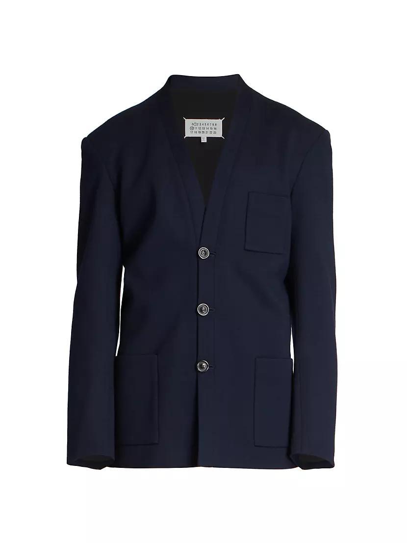 Wool-Blend Single-Breasted Blazer product image