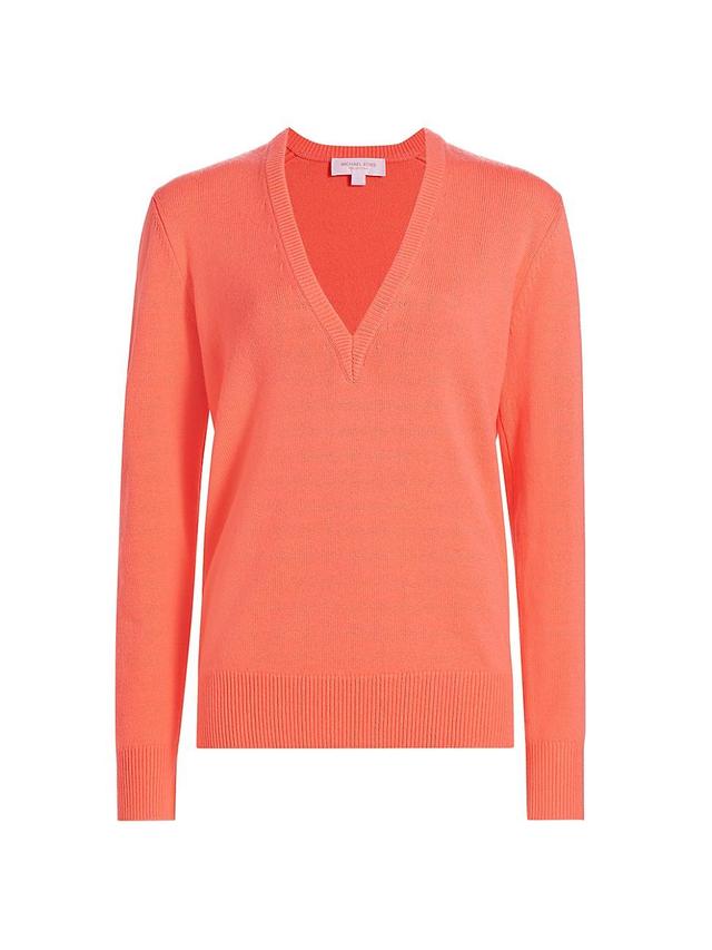 Womens Cashmere V-Neck Sweater Product Image