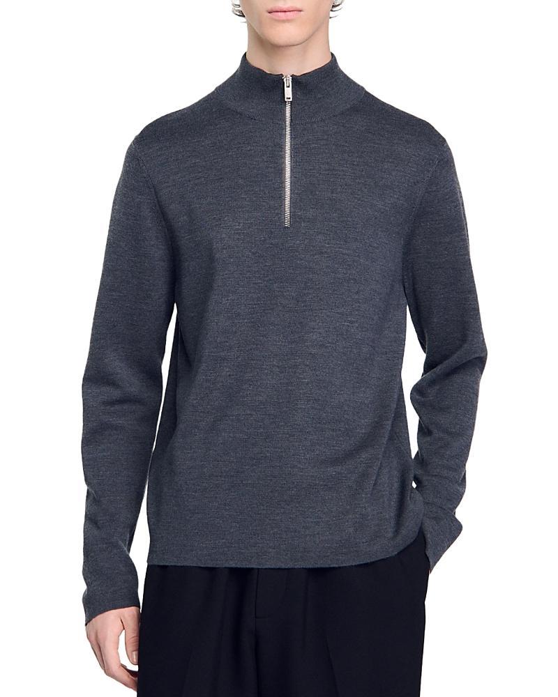 Sandro Wool Half Zip Sweater Product Image