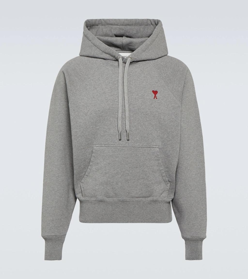 AMI ALEXANDRE MATTIUSSI Ami De Caur Hoodie In Heather Grey Product Image