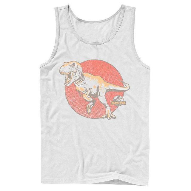 Mens Jurassic Park T-Rex Portrait Tank Top Athletic Grey Product Image