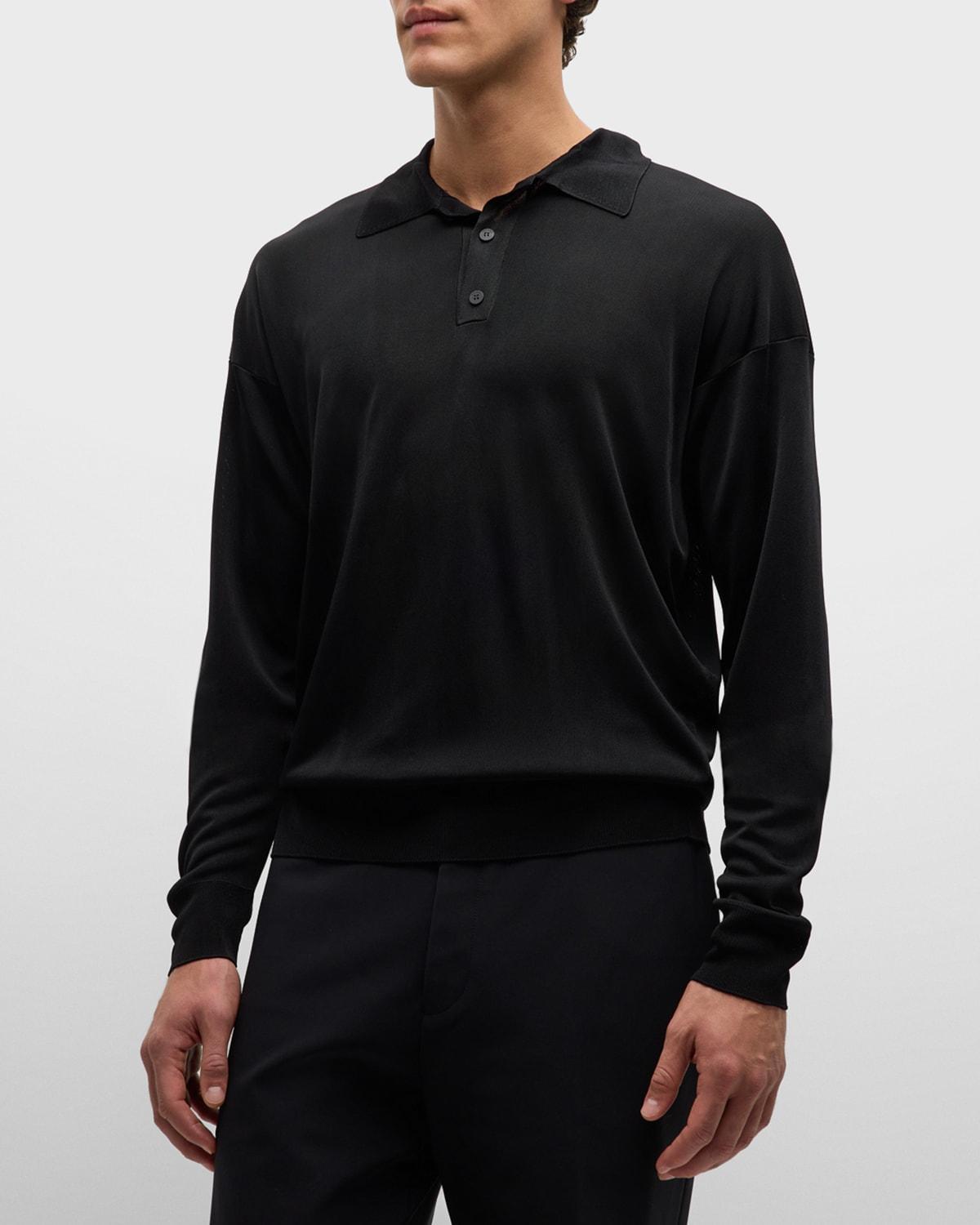 Mens Long-Sleeve Polo Shirt product image